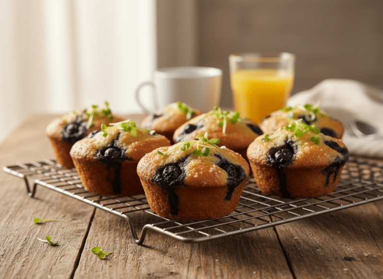 microgreens blueberry muffin tops
