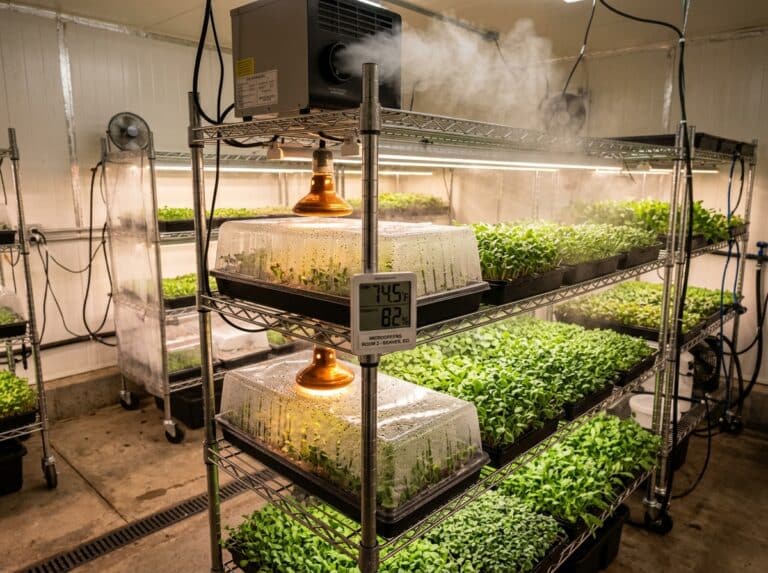 humidity control microgreens growth