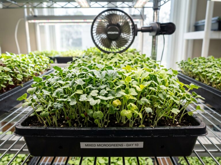 microgreens growing humidity levels