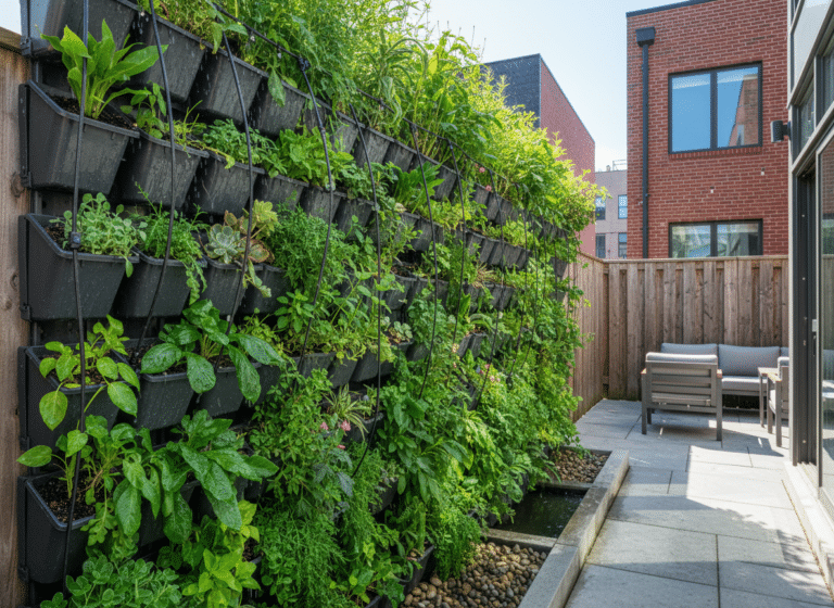 Vertical garden watering