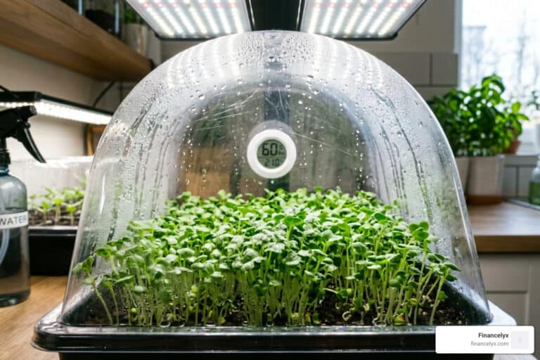 control humidity microgreens grow