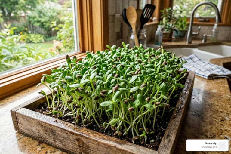 growing sunflower sprouts