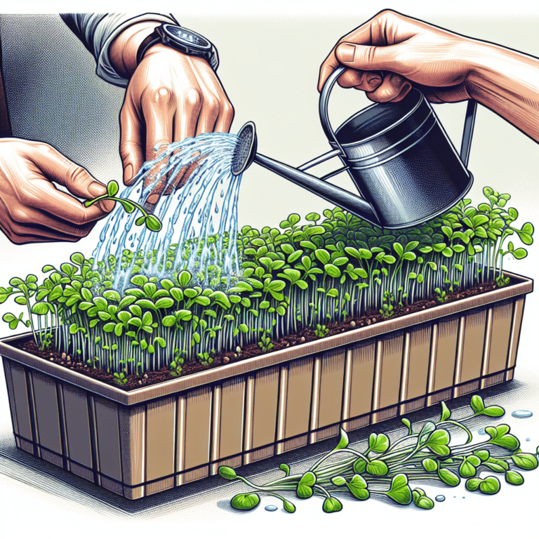 Mastering Microgreens Watering Techniques".