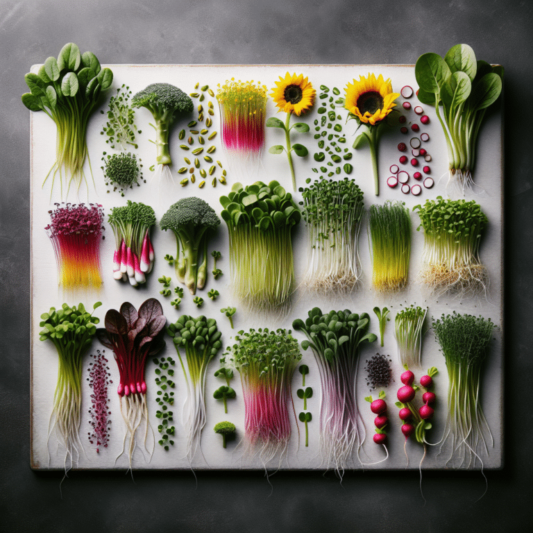 Microgreens Nutritional Value Chart