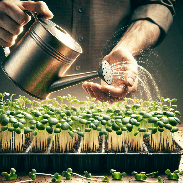 Watering Techniques to Boost Microgreens Growth".