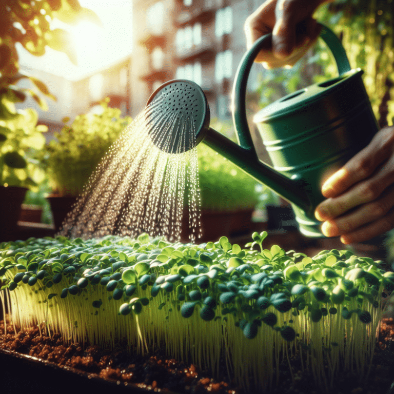 Watering Techniques to Boost Microgreens Growth".