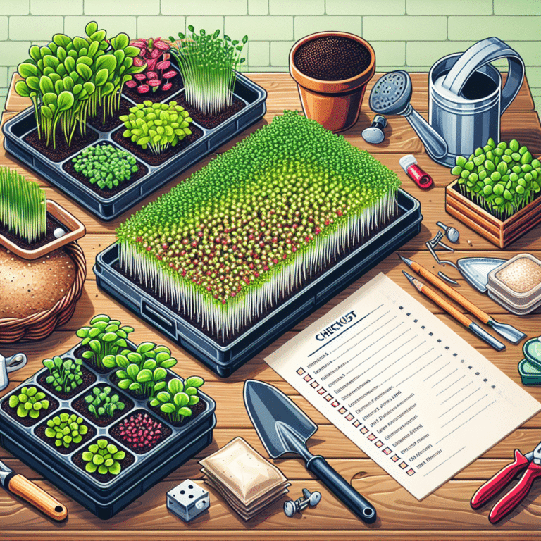 Indoor Microgreens Gardening Checklist