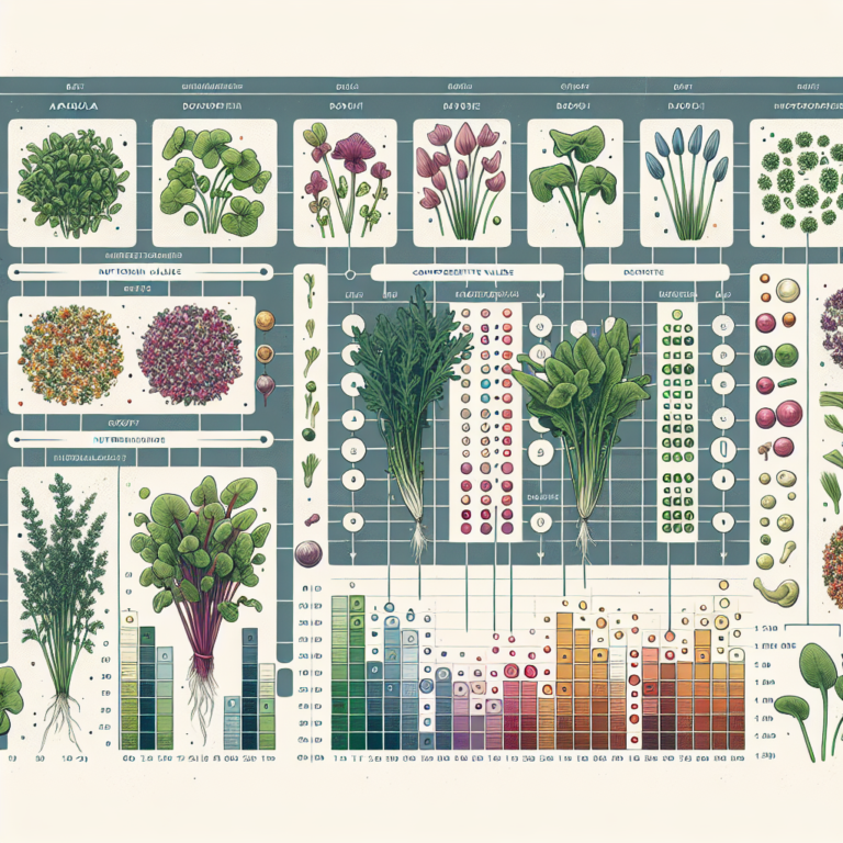 The Comprehensive Nutritional Value Chart of Microgreens